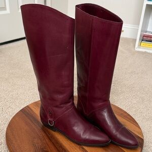Etienne Aigner Maroon Heeled Boots